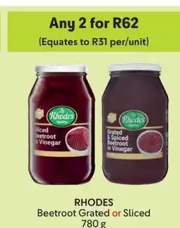 Makro RHODES Beetroot Grated or Sliced 780 g offer