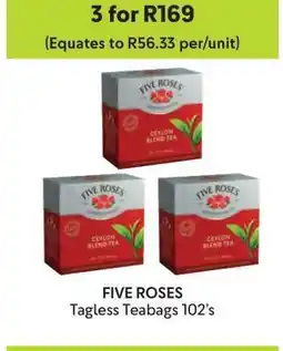 Makro FIVE ROSES Tagless Teabags 102's offer