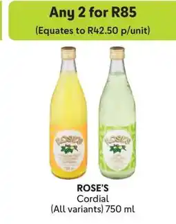 Makro Rose's Cordial offer