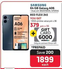 Makro Samsung 64 GB Galaxy A06 offer