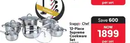 Makro Snappy Chef 12-Piece Supreme Cookware Set offer
