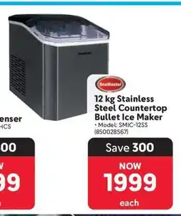 Makro SnoMaster 12 kg Stainless Steel Countertop Bullet Ice Maker offer