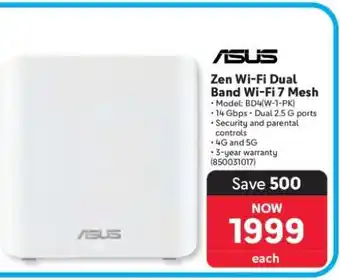 Makro ASUS Zen Wi-Fi Dual Band Wi-Fi 7 Mesh offer
