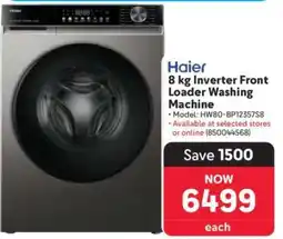 Makro Haier 8 kg Inverter Front Loader Washing Machine offer