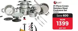 Makro 21-Piece Crown Stainless Steel Cookware Set offer