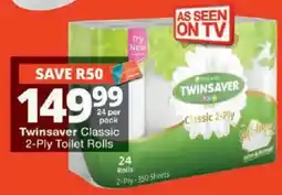 Checkers Twinsaver Classic 2-Ply Toilet Rolls offer