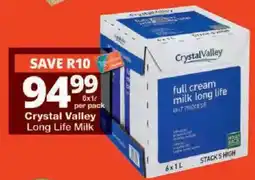 Checkers Crystal Valley Long Life Milk offer