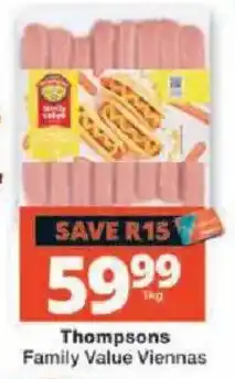 Checkers Thompsons Family Value Viennas offer