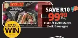 Checkers Eskort Gold Medal Pork Sausages offer