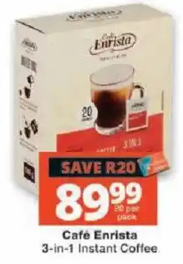 Checkers Café Enrista 3-in-1 Instant Coffee offer