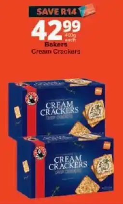 Checkers Bakers Cream Crackers offer