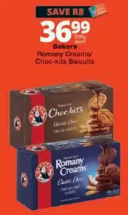 Checkers Bakers Romany Creams/Choc-kits Biscuits offer