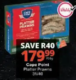 Checkers Cape Point Platter Prawns offer