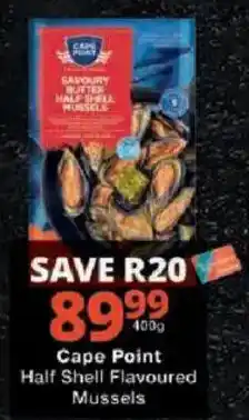 Checkers Cape Point Half Shell Flavoured Mussels offer