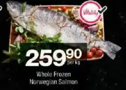 Checkers Whole Frozen Norwegian Salmon offer
