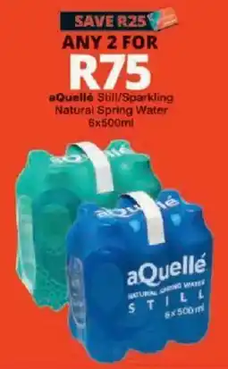 Checkers aQuellé Still/Sparkling Natural Spring Water offer