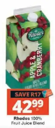 Checkers Rhodes 100% Fruit Juice Blend offer