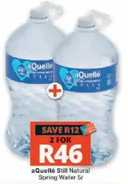 Checkers aQuellé Still Natural Spring Water offer