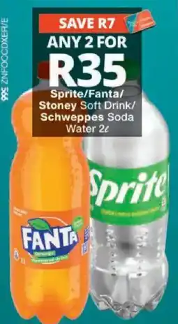 Checkers Sprite/Fanta/Stoney Soft Drink/Schweppes Soda Water offer