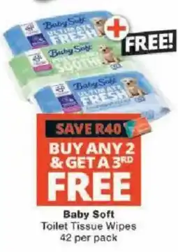 Checkers Baby Soft Toilet Tissue Wipes offer