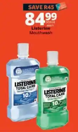 Checkers Listerine Total Care Mouthwash offer