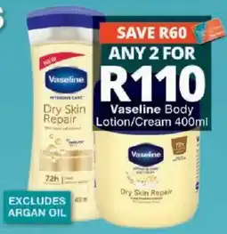 Checkers Vaseline Dry Skin Repair Lotion/Cream offer