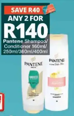 Checkers Pantene Shampoo/Conditioner offer