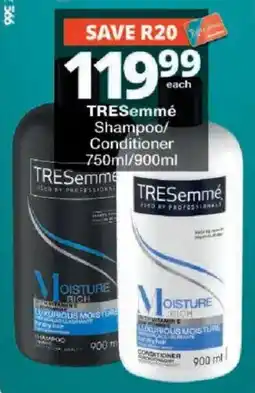 Checkers TRESemmé Shampoo/Conditioner offer