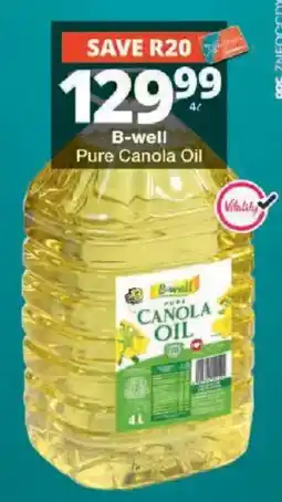 Checkers B-well Pure Canola Oil offer