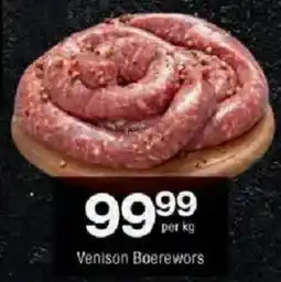 Checkers Venison Boerewors offer