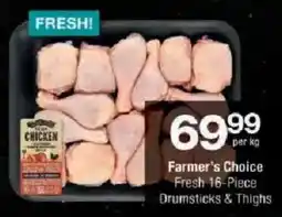 Checkers Farmer's Choice Fresh 16-Piece Drumsticks & Thighs offer