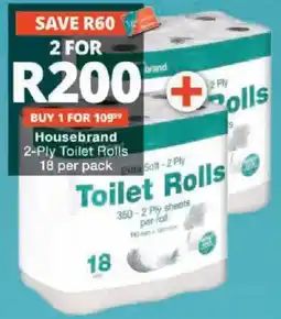 Checkers Housebrand 2-Ply Toilet Rolls offer