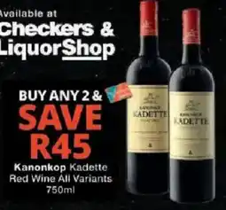 Checkers Kanonkop Kadette Red Wine offer