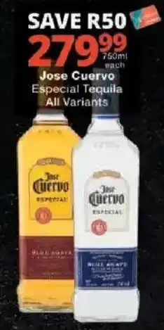 Checkers Jose Cuervo Especial Tequila offer