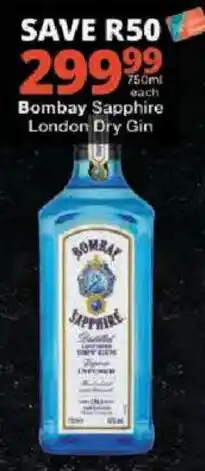 Checkers Bombay Sapphire London Dry Gin offer