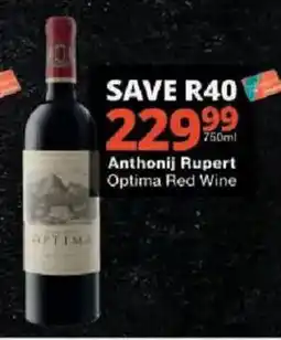 Checkers Anthonij Rupert Optima Red Wine offer