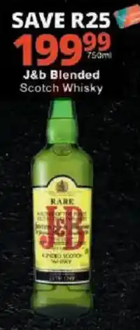 Checkers J&B Blended Scotch Whisky offer