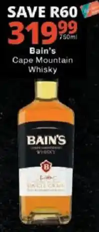 Checkers Bain's Cape Mountain Whisky offer