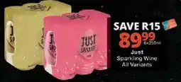 Checkers Just Sparkling Wine offer