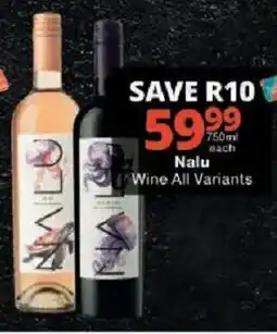 Checkers Nalu Wine All Variants offer
