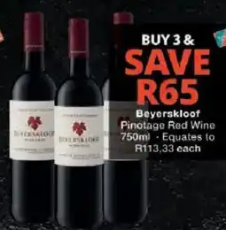 Checkers Beyerskloof Pinotage Red Wine offer