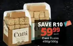 Checkers Cani Rusks offer