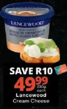 Checkers Lancewood Cream Cheese offer