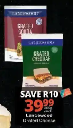 Checkers Lancewood Grated Cheese offer