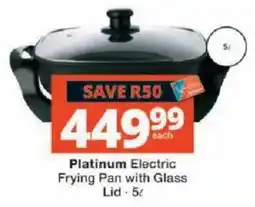 Checkers Platinum Electric Frying Pan with Glass Lid offer