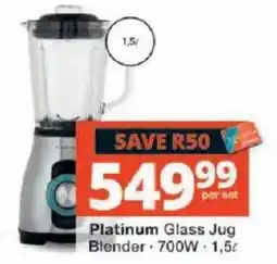 Checkers Platinum Glass Jug Blender offer