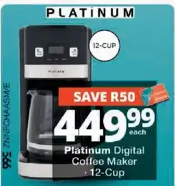Checkers Platinum Digital Coffee Maker offer