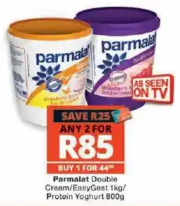 Checkers Parmalat Double Cream/EasyGest Protein Yoghurt offer