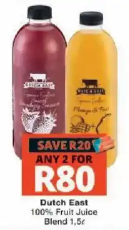 Checkers Dutch East 100% Fruit Juice offer