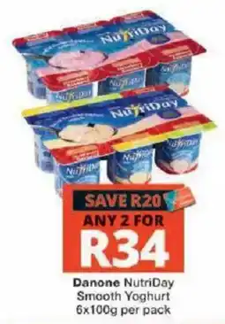 Checkers Danone NutriDay Smooth Yoghurt offer